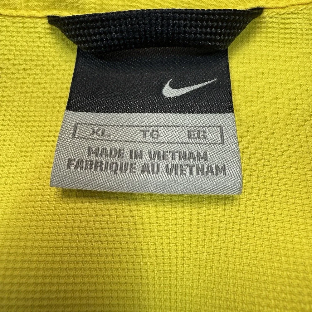 Vintage Nike Jacket Men's XL Yellow 1/4 Zip Pullover Windbreaker Golf‎